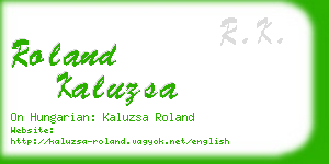 roland kaluzsa business card